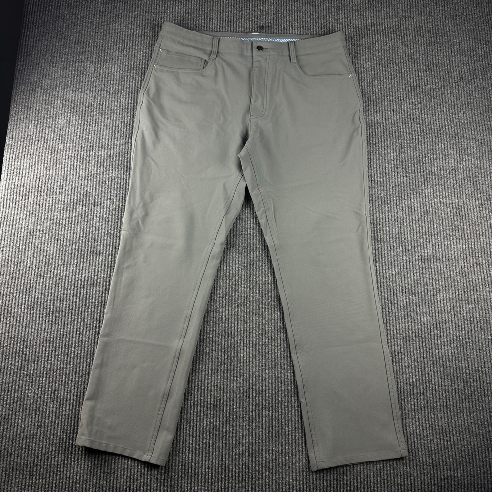 FootJoy FJ Athletic Fit Golf Pants Mens 36x30 Grey Performance Stretch 5 Pocket